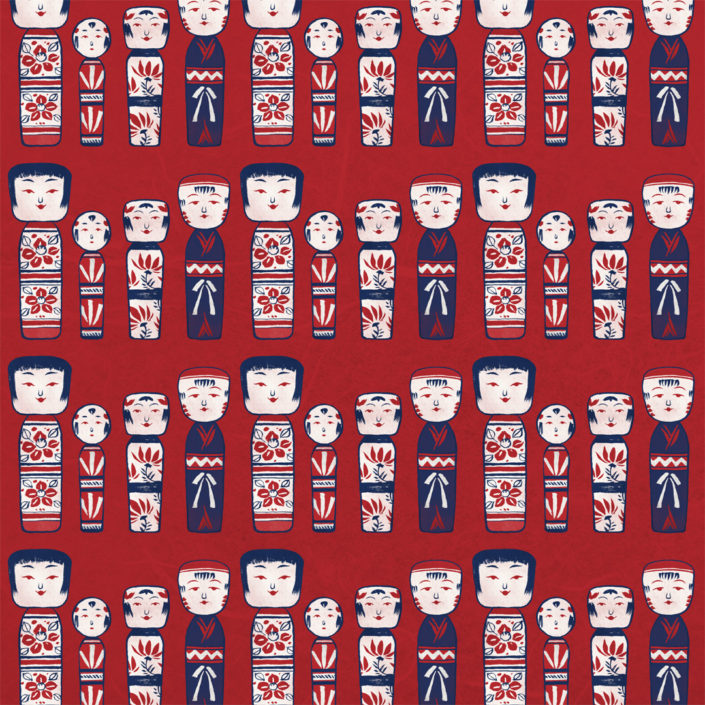 06 - Kokeshi (こけし) pattern