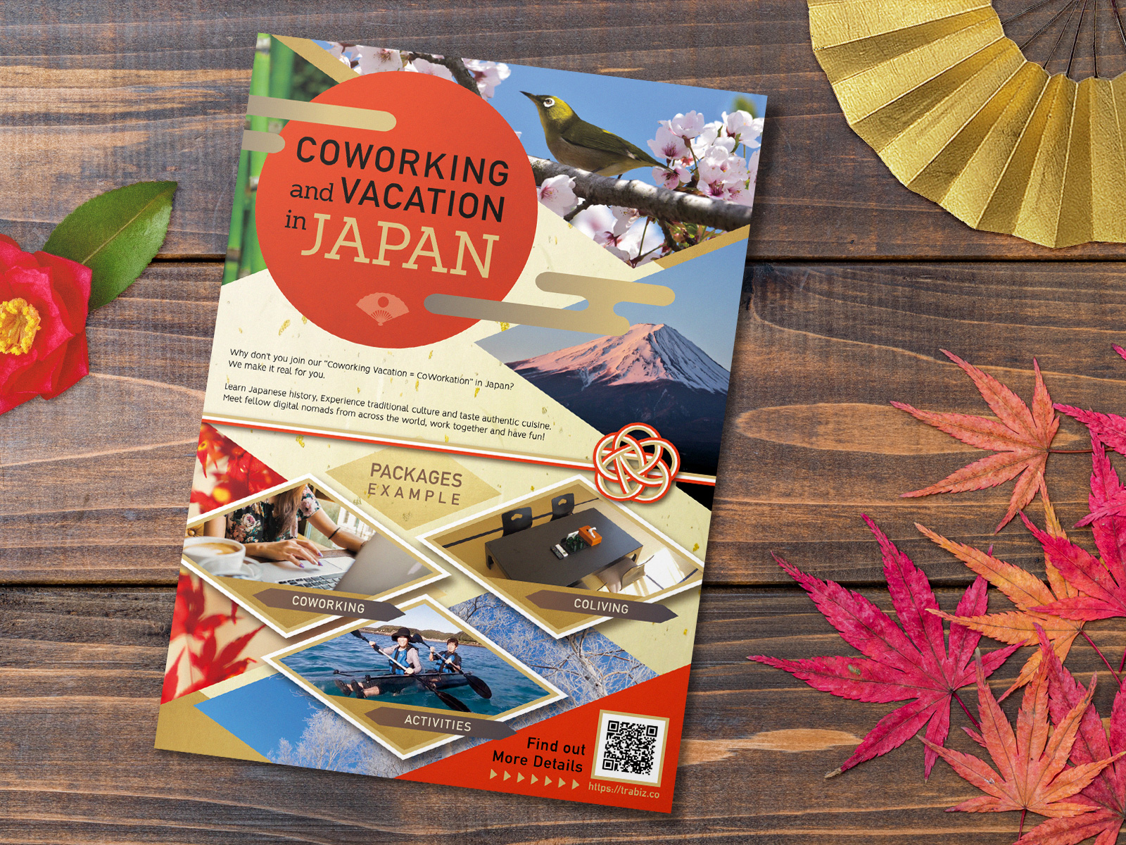 Coworking and Vacation in Japan Flyer
