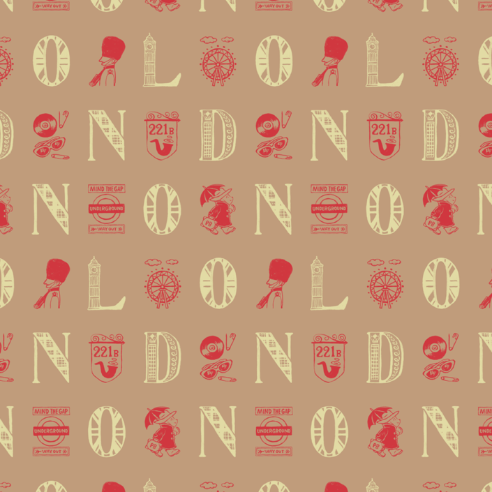 London Alphabets - Paper Brown