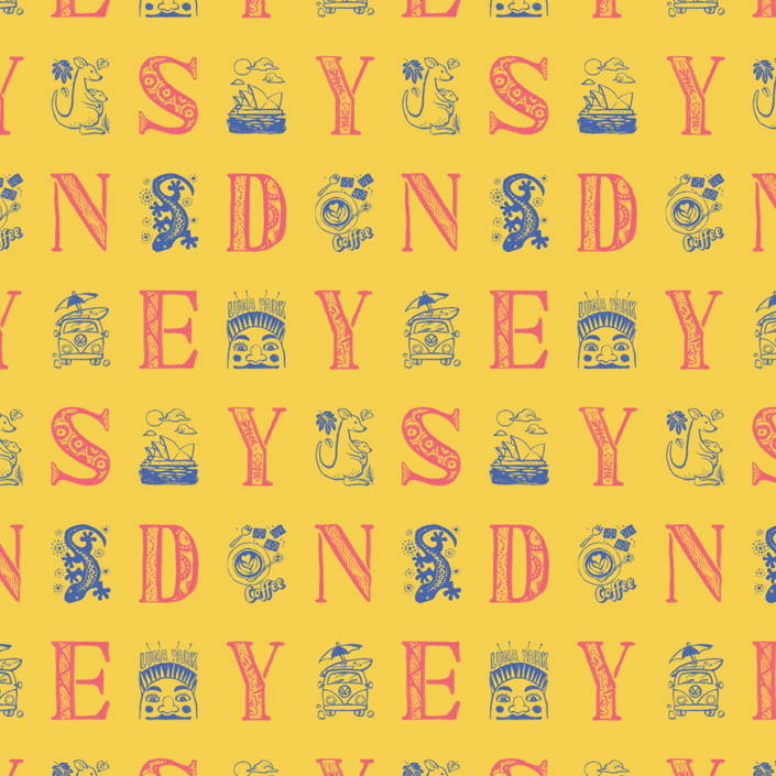 Sydney Alphabets - Bright Yellow