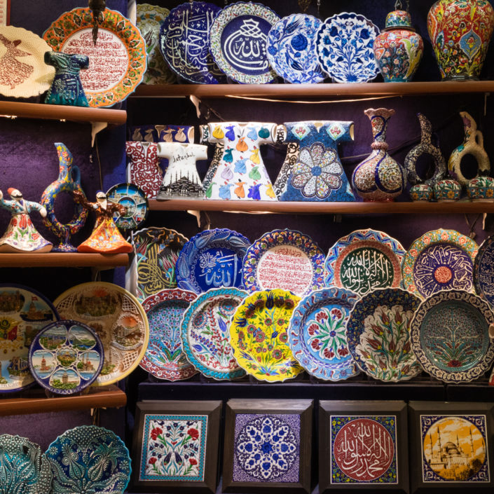 Iznik ceramics at Grand Bazaar in Istanbul