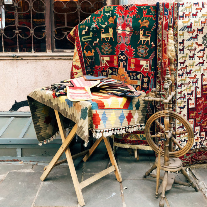 Traditional carpet/rag shop in Tbilisi
